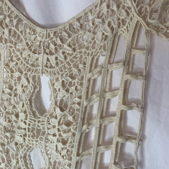 For Love And Lemons women’s coverup sizeXS crochet cold-shoulder - Picture 4 of 9